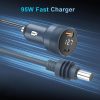 Digital display car PD fast charger with DC power supply 12-24V input